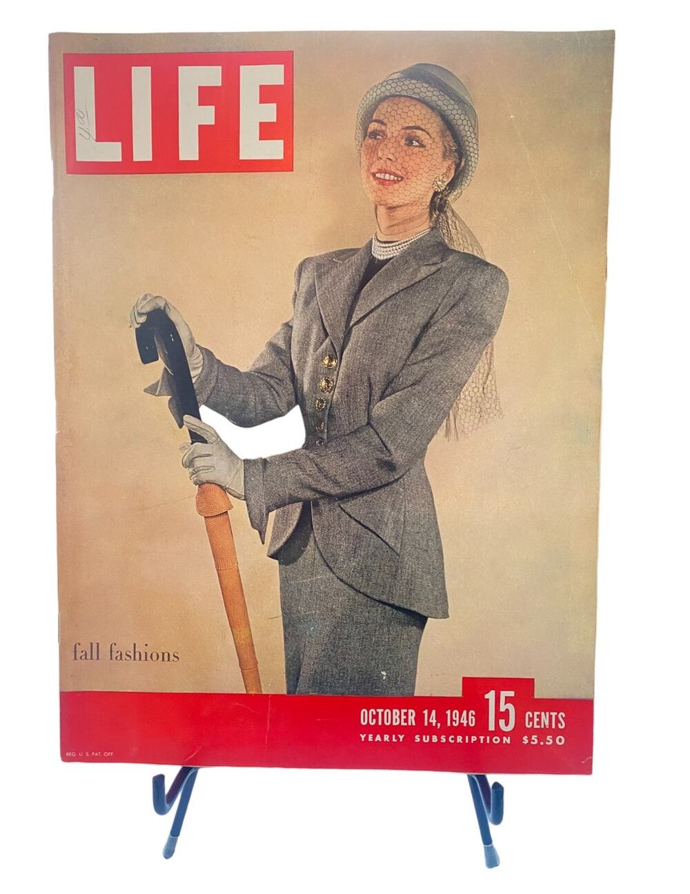 LIFE Magazine Oct 14 1946 Stasia Linder Fall Fashions Cover Vintage